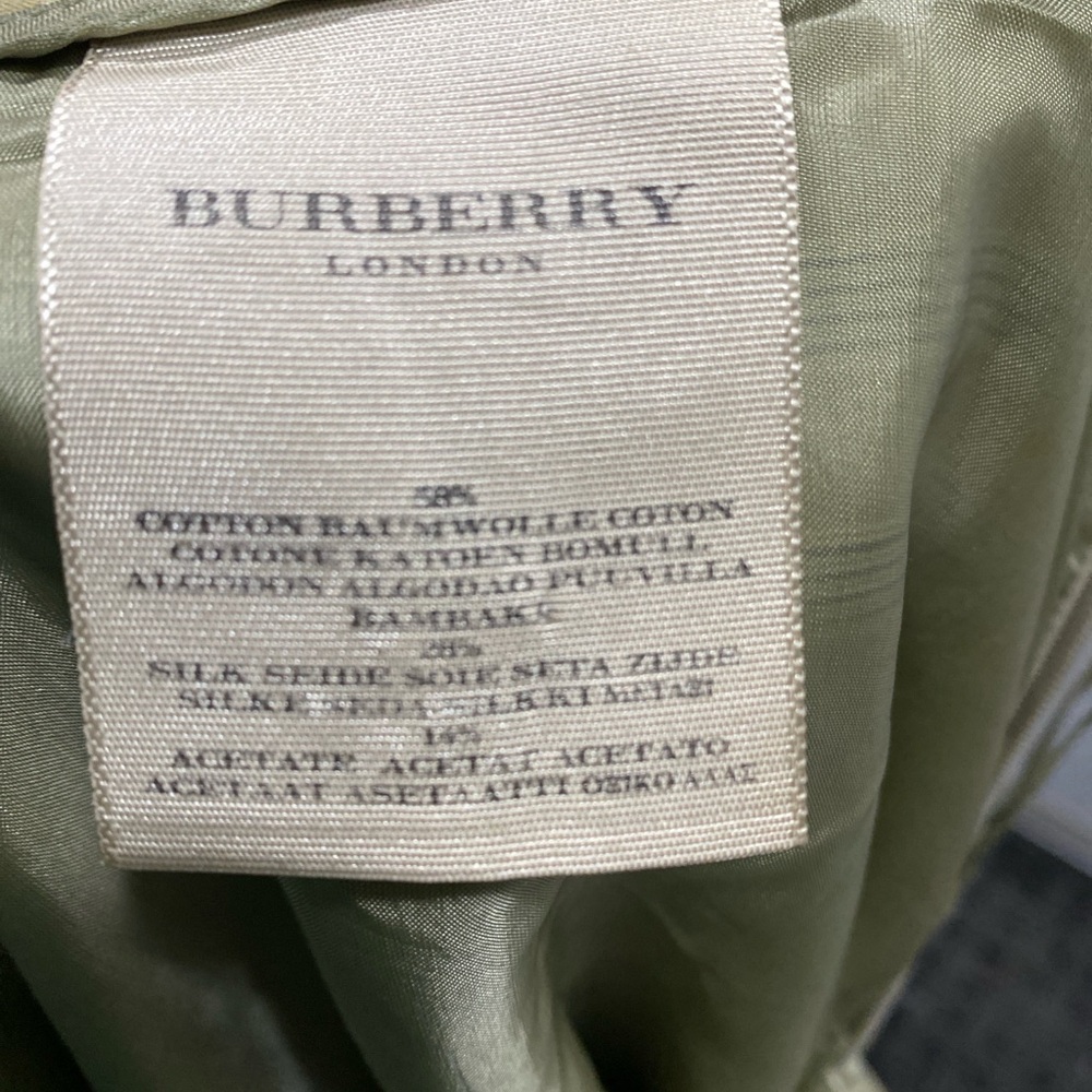 Burberry Green & Beige Check Pleated Skirt - Picture 7 of 8